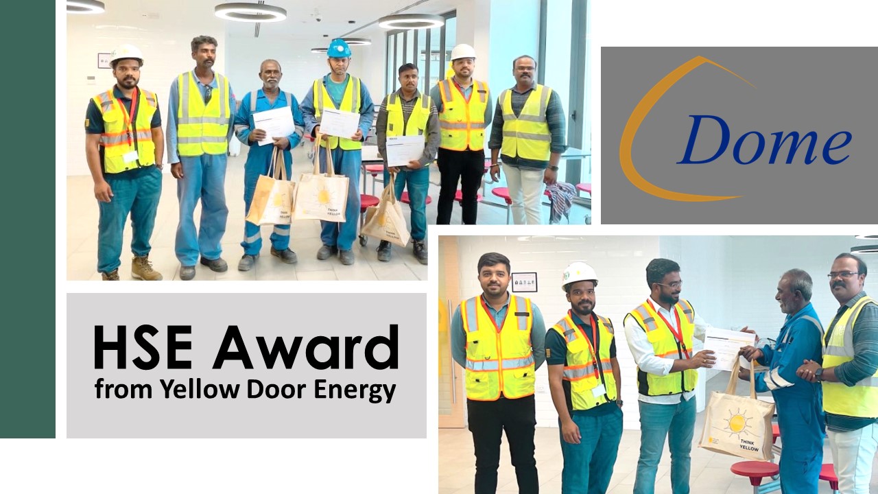 HSE Award from Yellow Door Energy